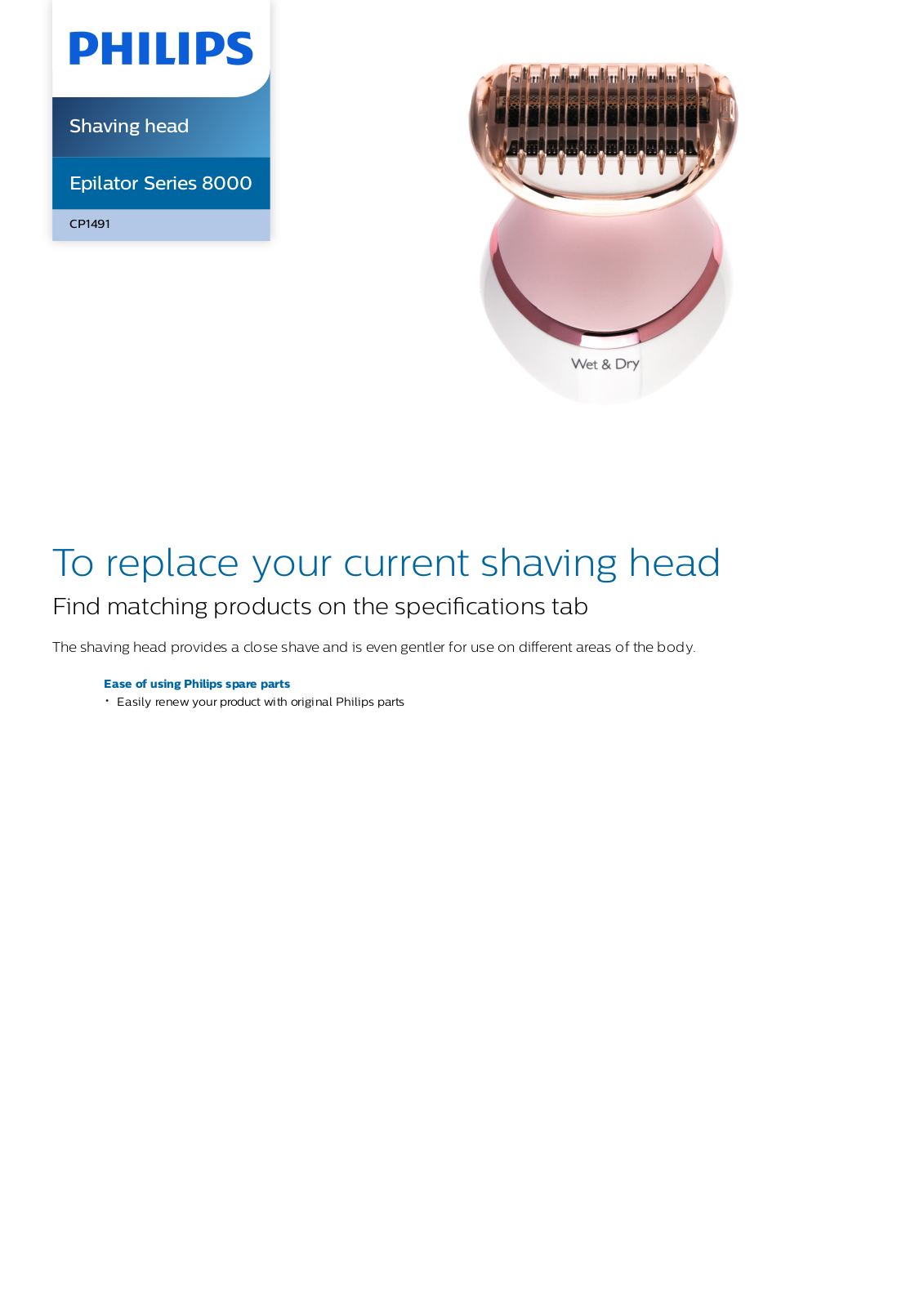 Philips CP1491/01 leaflet - ManualMachine.com