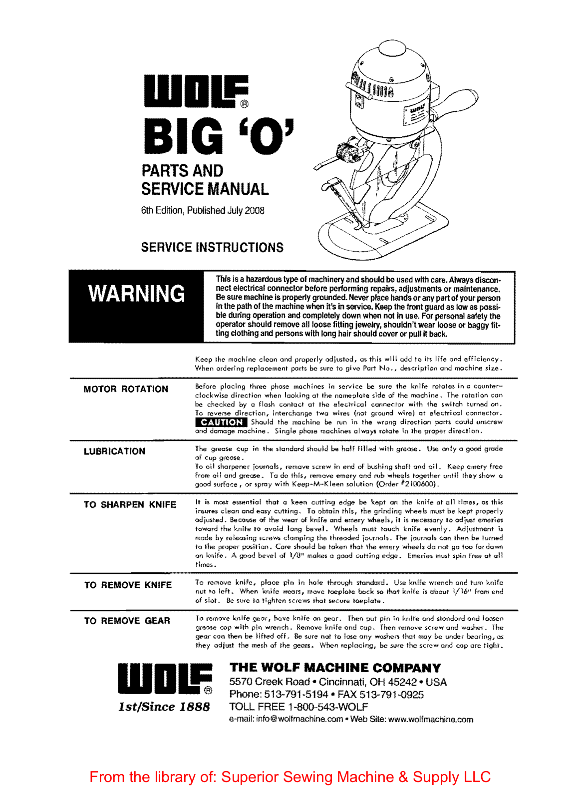 Wolf Big O User Manual - ManualMachine.com