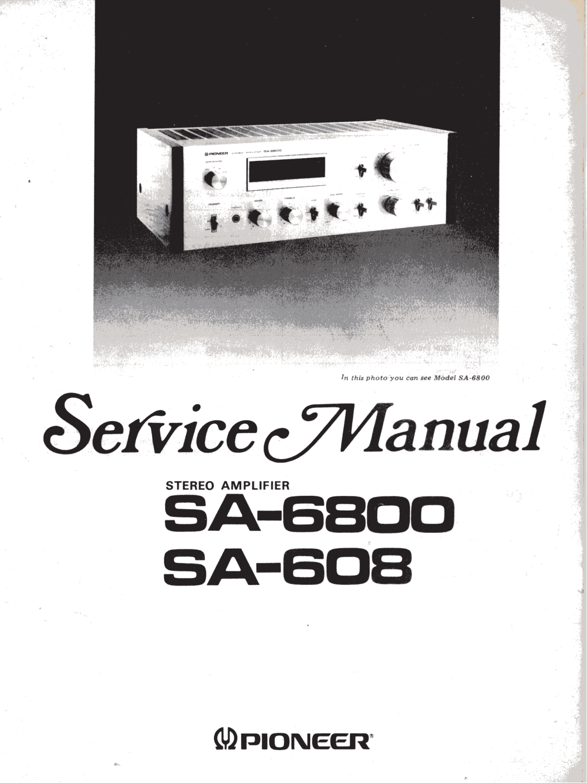 Pioneer SA-608 Schematic