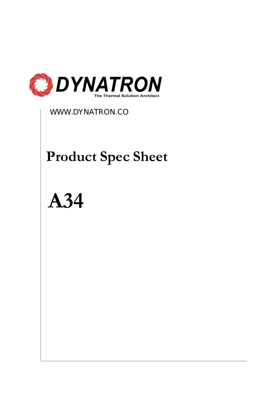 Dynatron A34 User Manual - ManualMachine.com