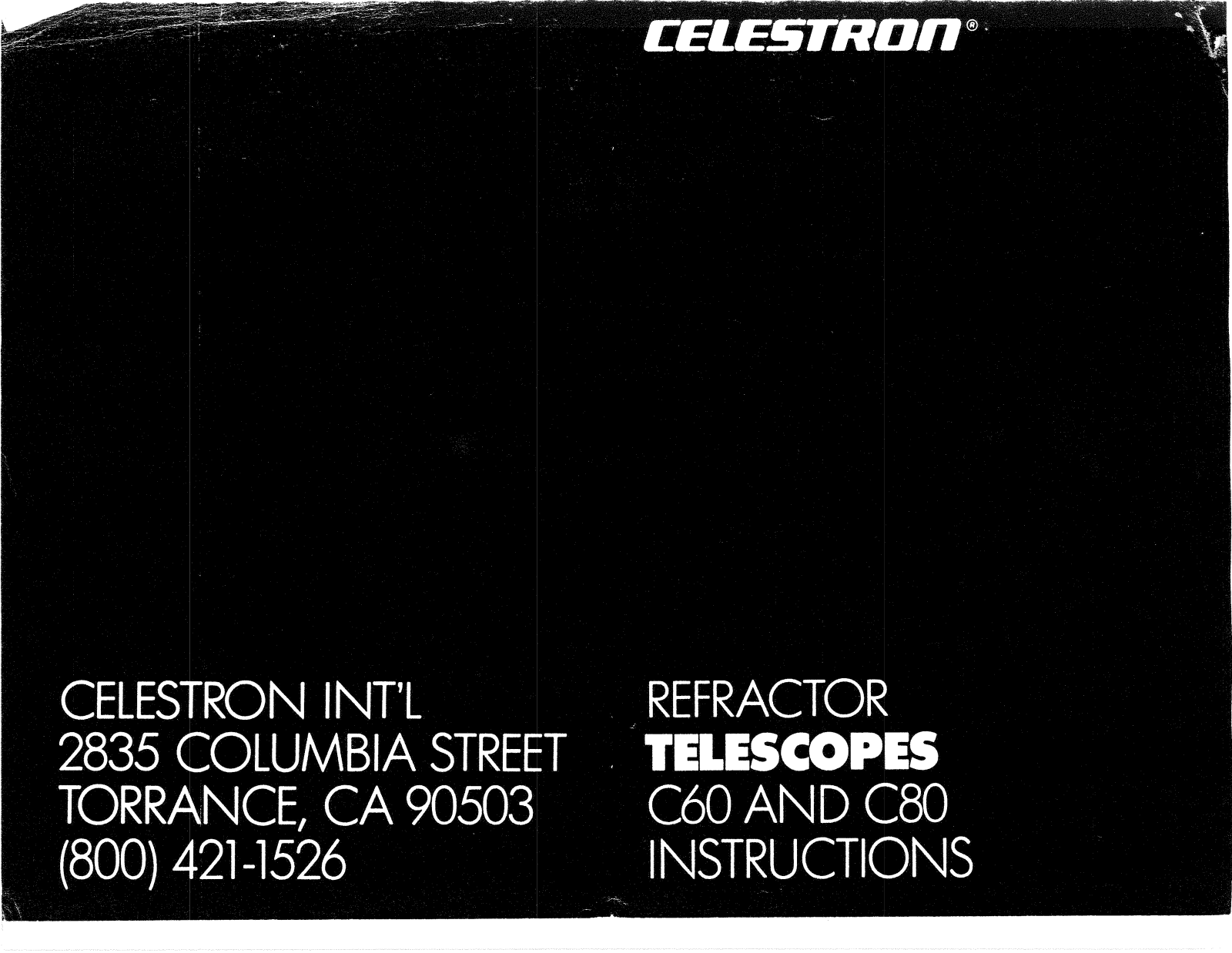 Celestron C80 User Manual