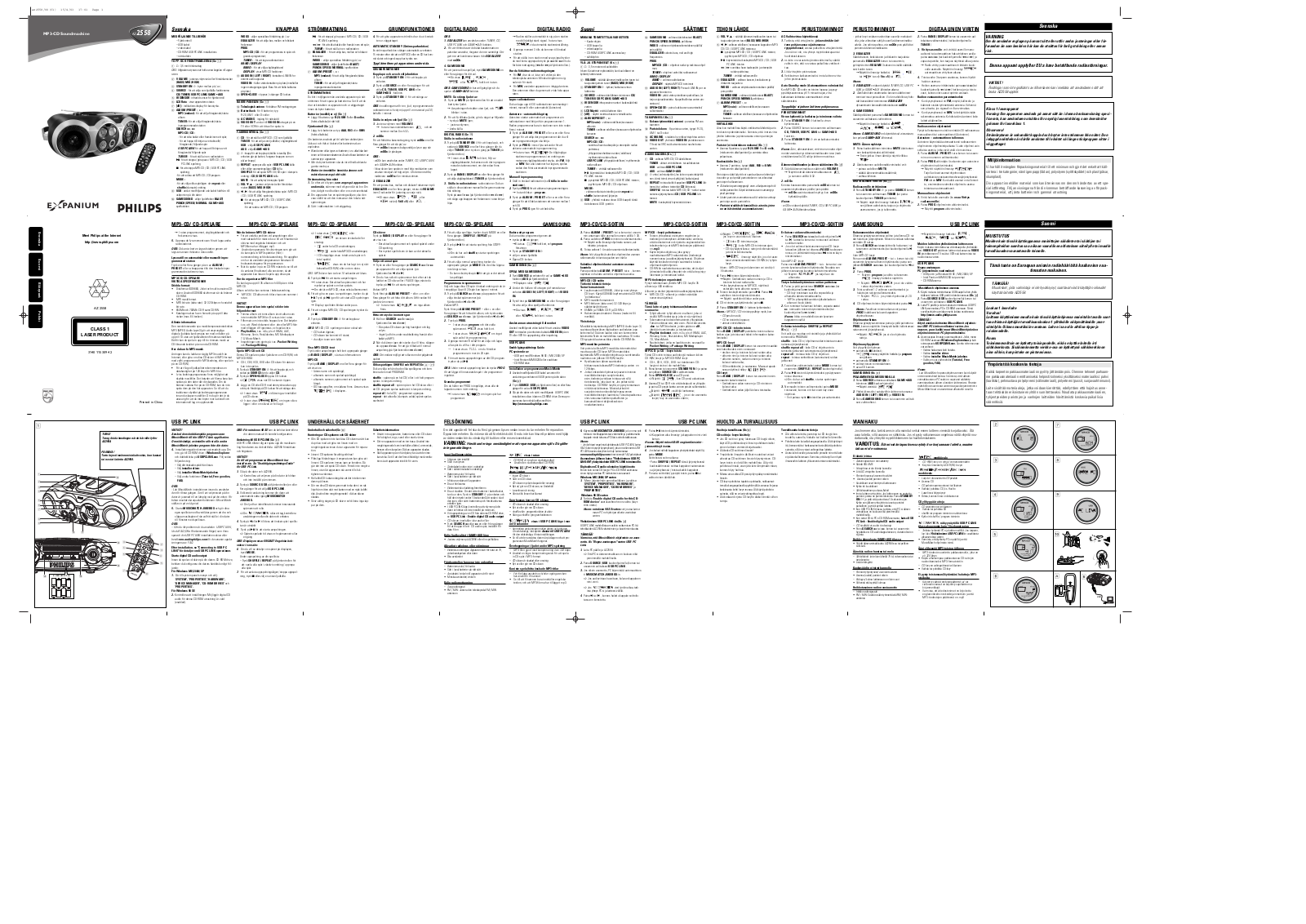 PHILIPS AZ2558 User Manual