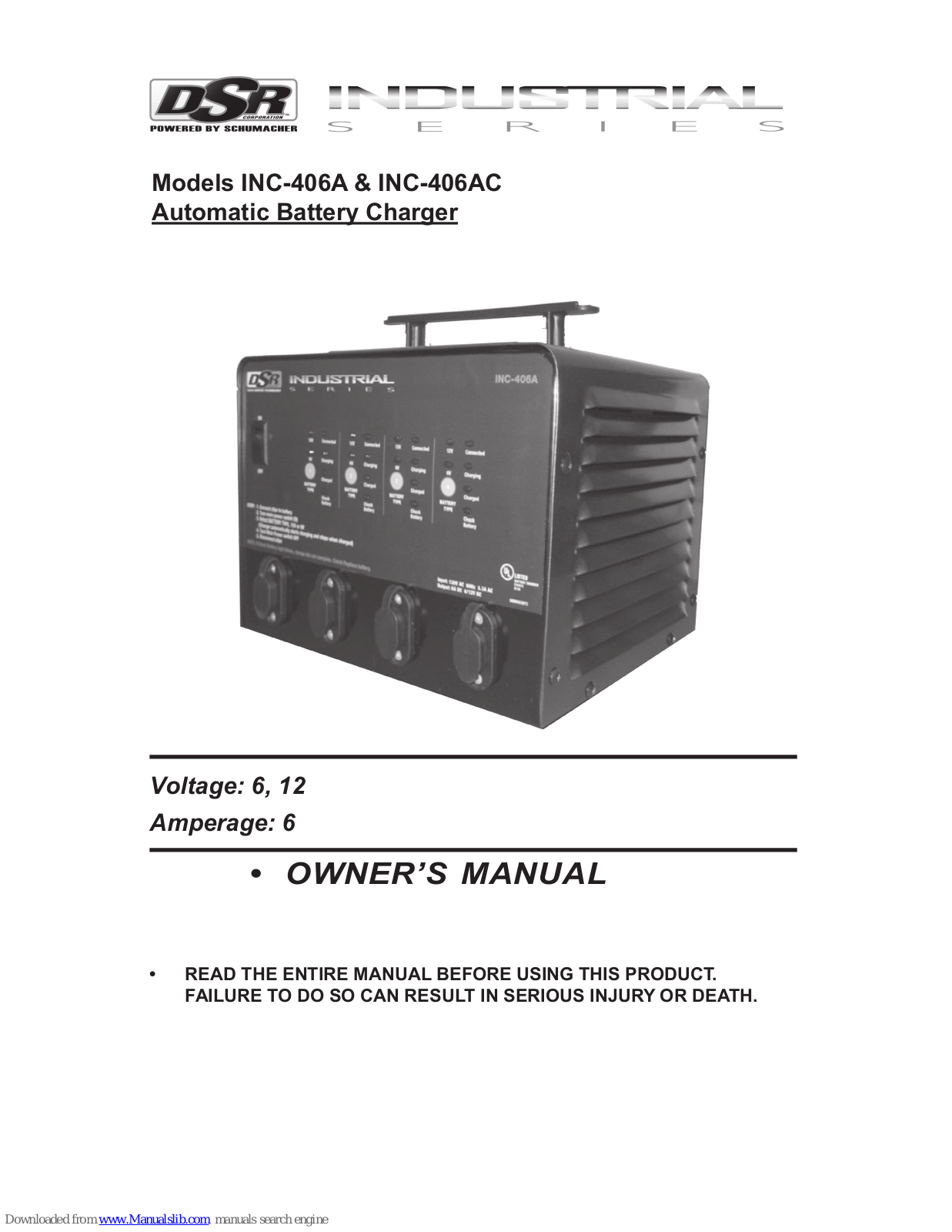 DSR INC-406A, INC-406AC Owner's Manual