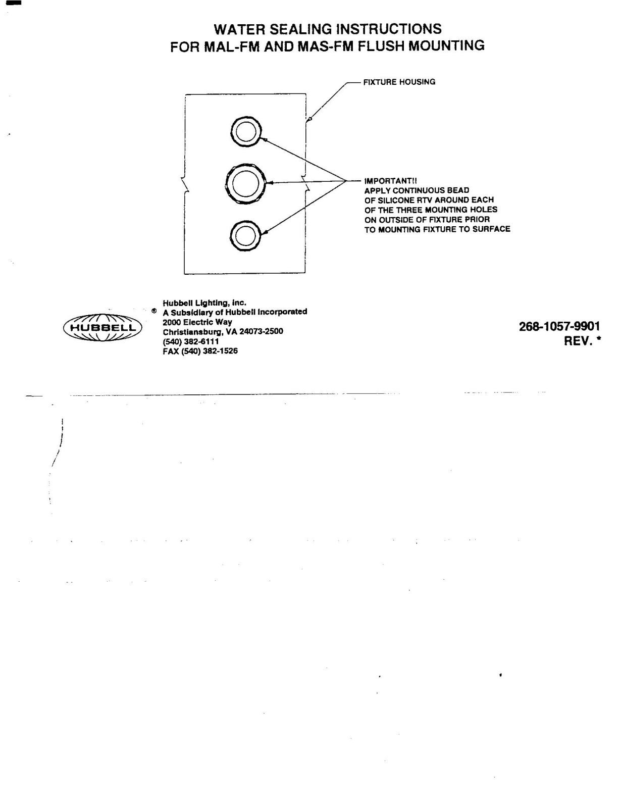 Hubbell lighting MAS-FM, MAL-FM User Manual