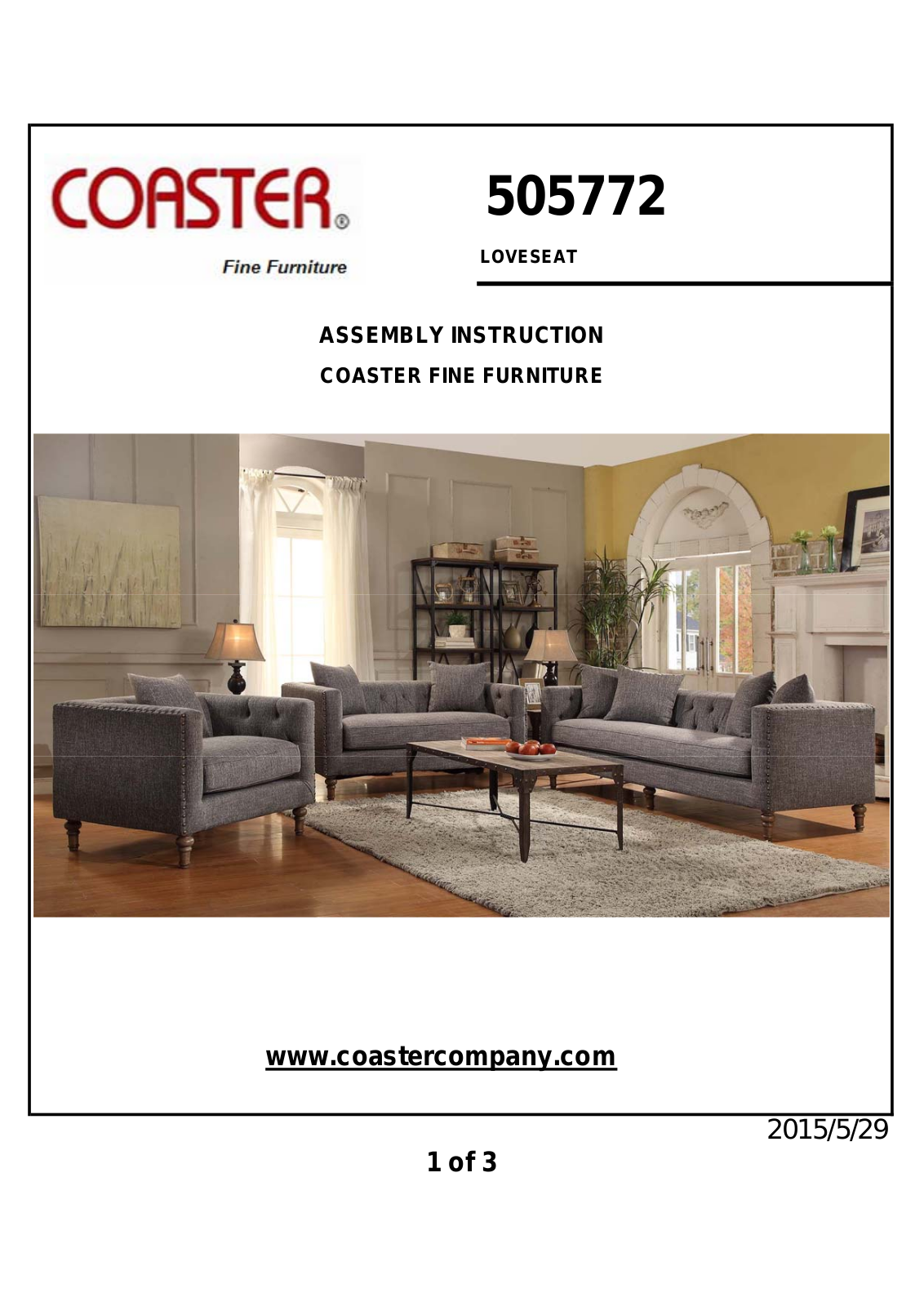 Coaster 505772 Assembly Guide - ManualMachine.com