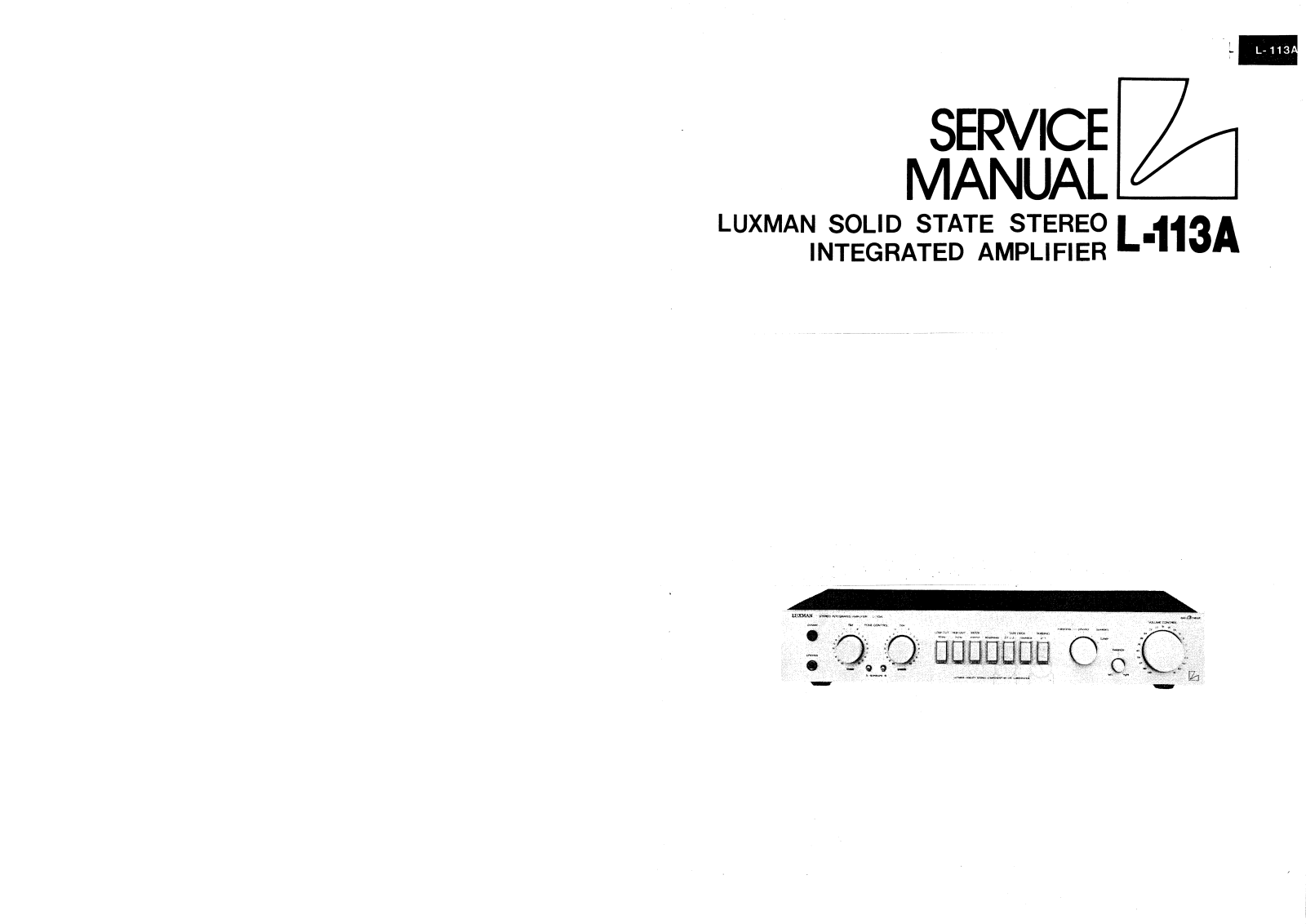 Luxman L-113-A Service manual