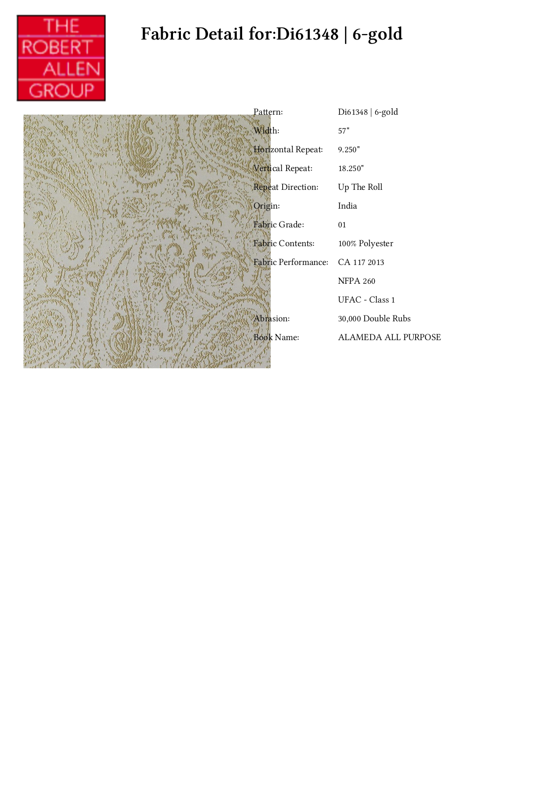 Duralee CRAL6957 Specifications - ManualMachine.com