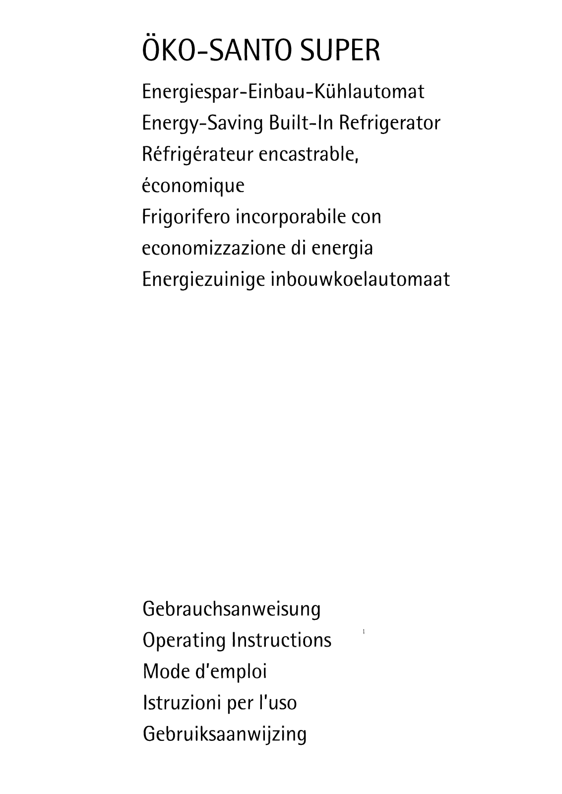 AEG S1872-5I, SAN1875-5I User Manual