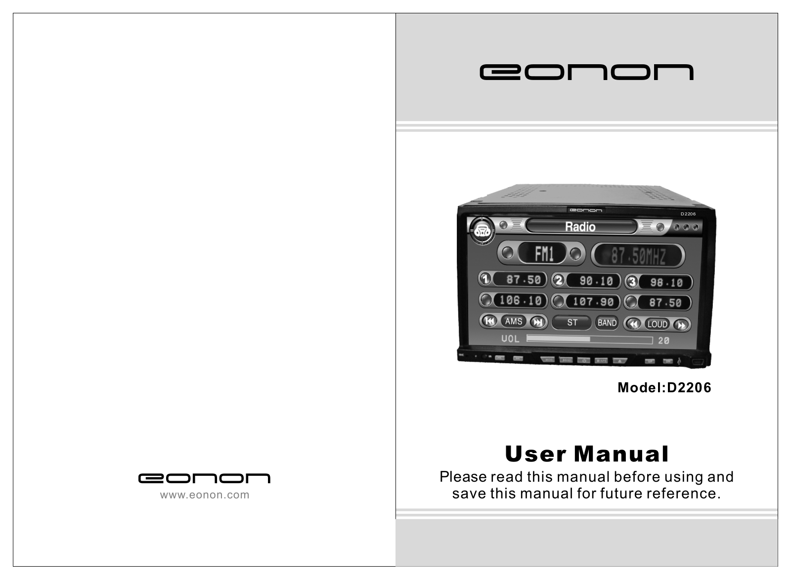 Eonon D2206 Instruction Manual