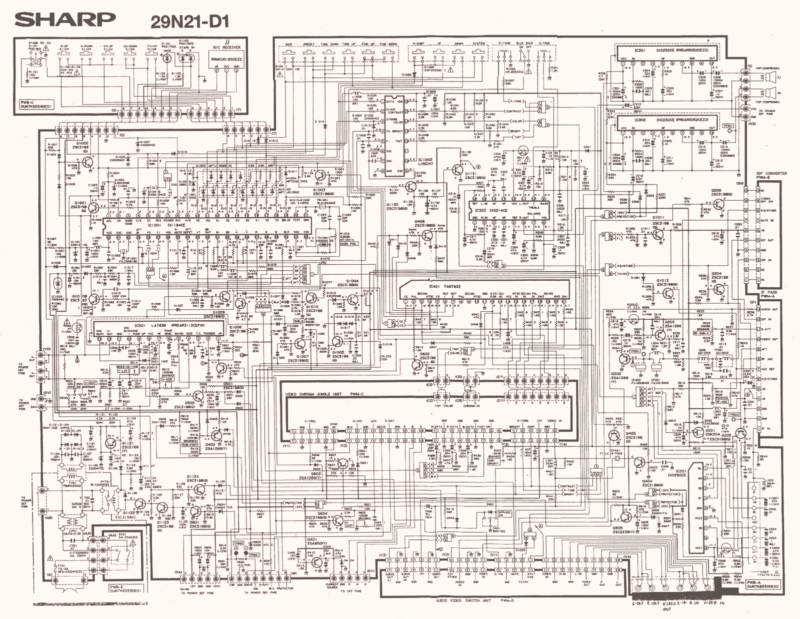 SHARP 29n21-d1 Schematics