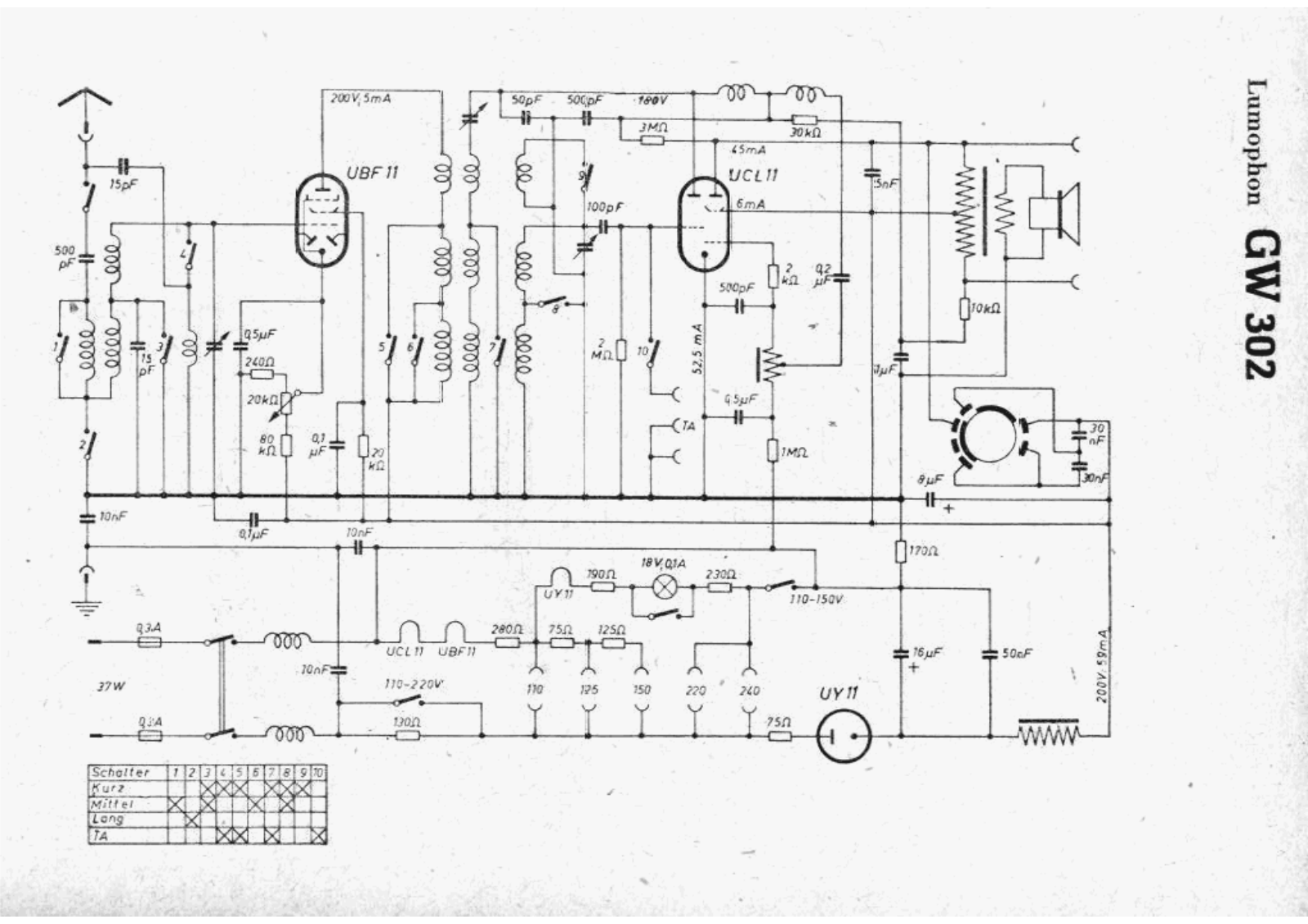 Lumophon gw302 schematic - ManualMachine.com