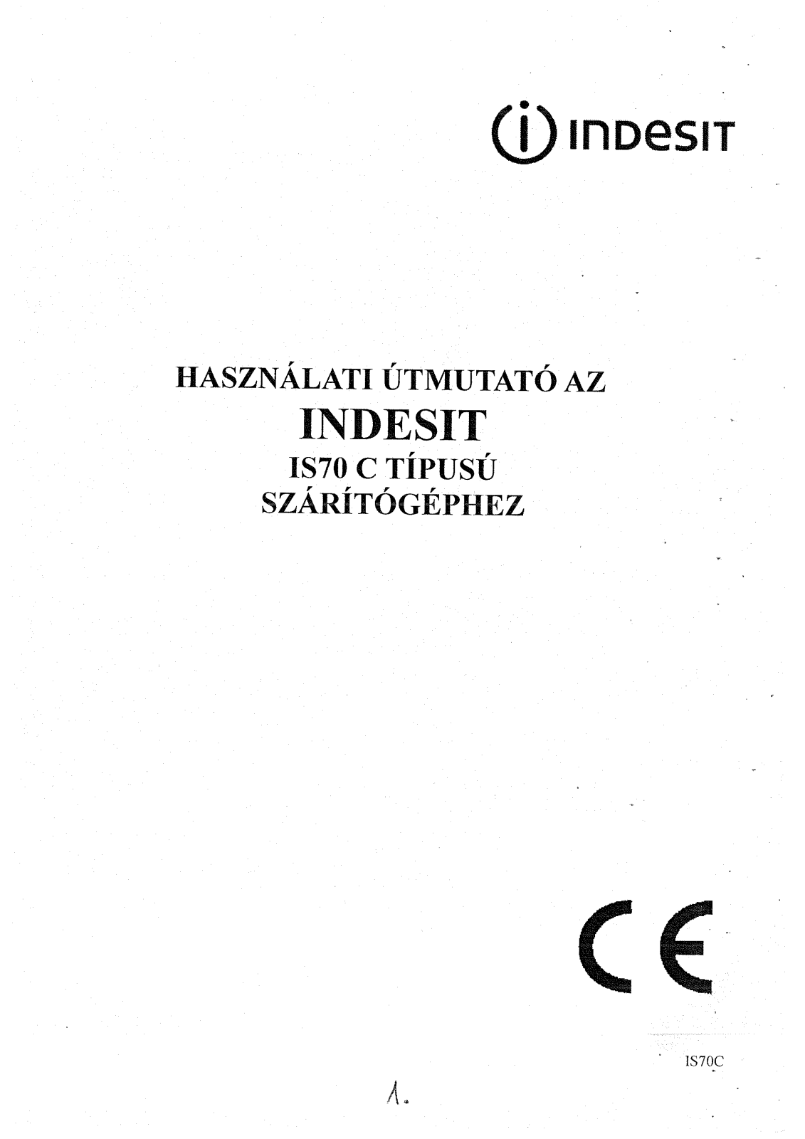 Indesit IS70 C User Manual