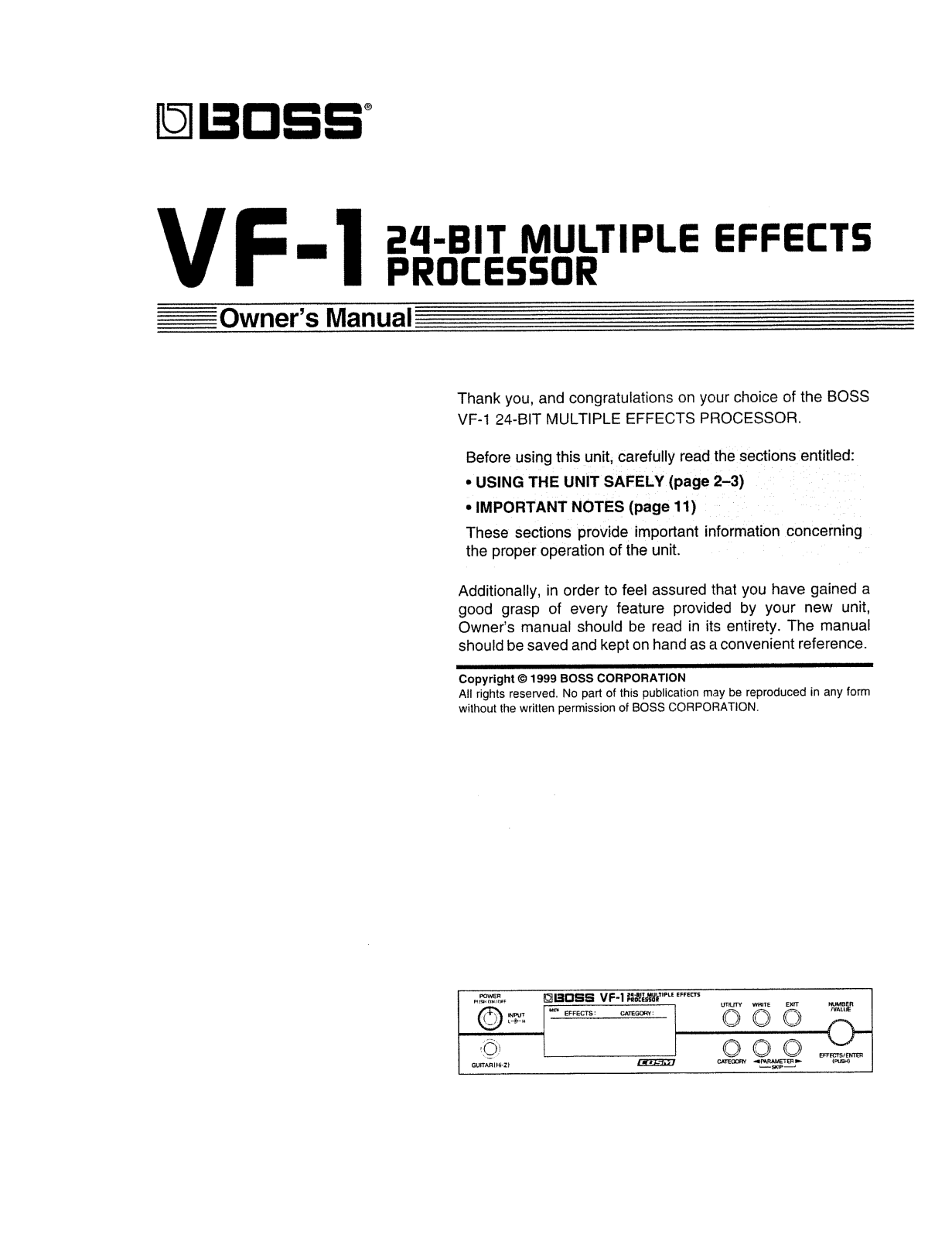 Roland VF 1 Service Manual