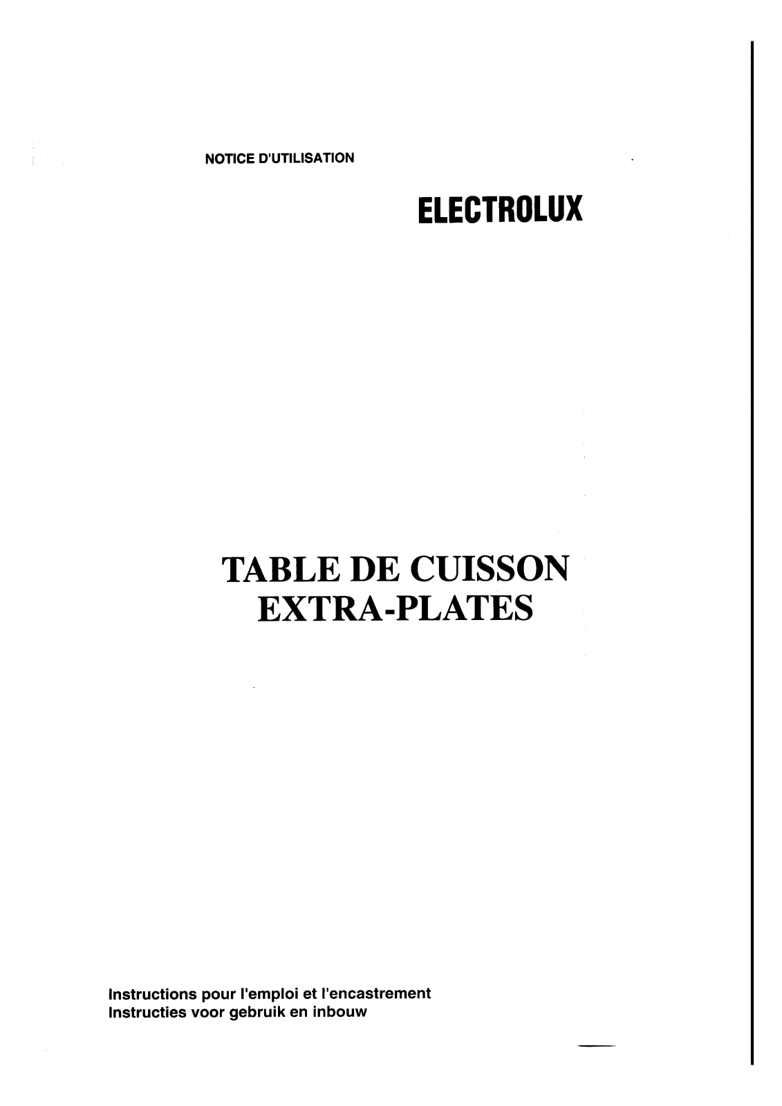 electrolux EHP670K, EHP670X, EHI670 User Manual