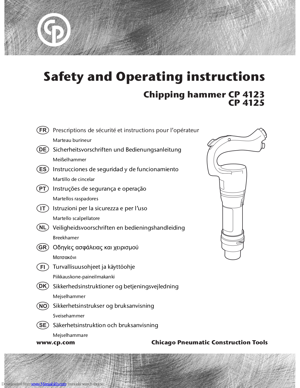 CP 4123, 4125 Safety & Operating Instructions Manual