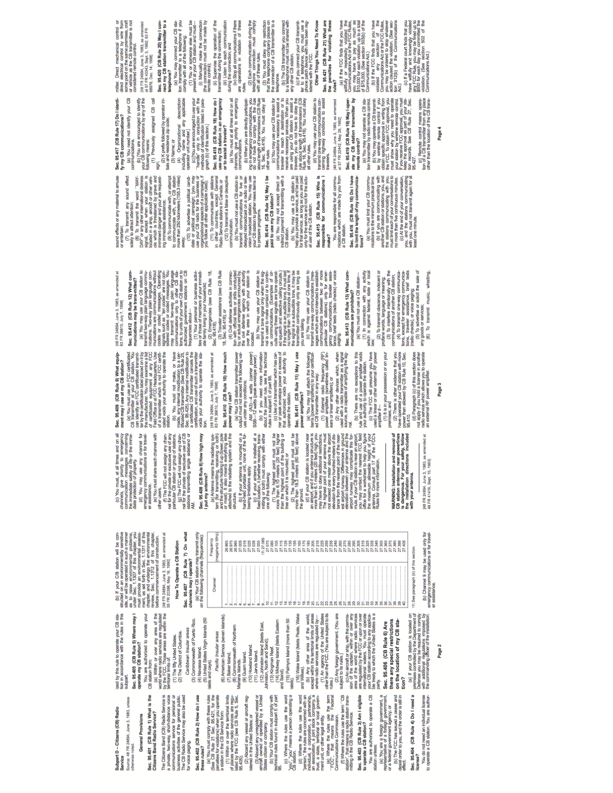 BikeMP3 EV01A CB RULES MANUAL