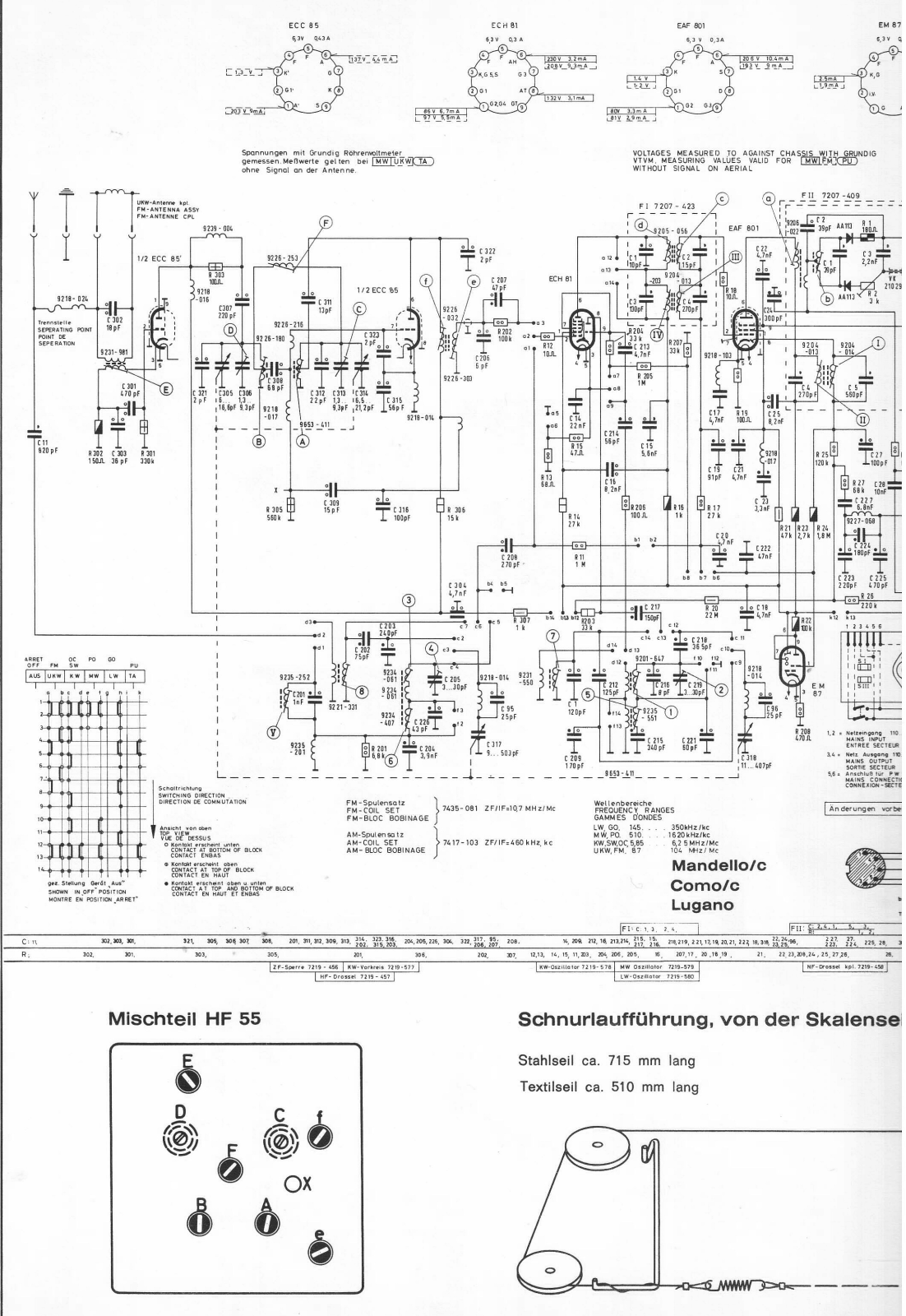 Grundig HF-55 Schematic