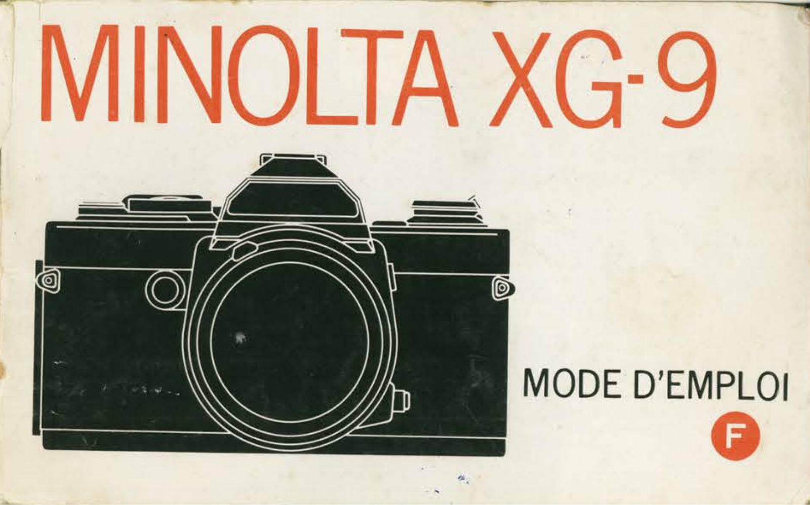 Minolta XG-9 Owners Manual