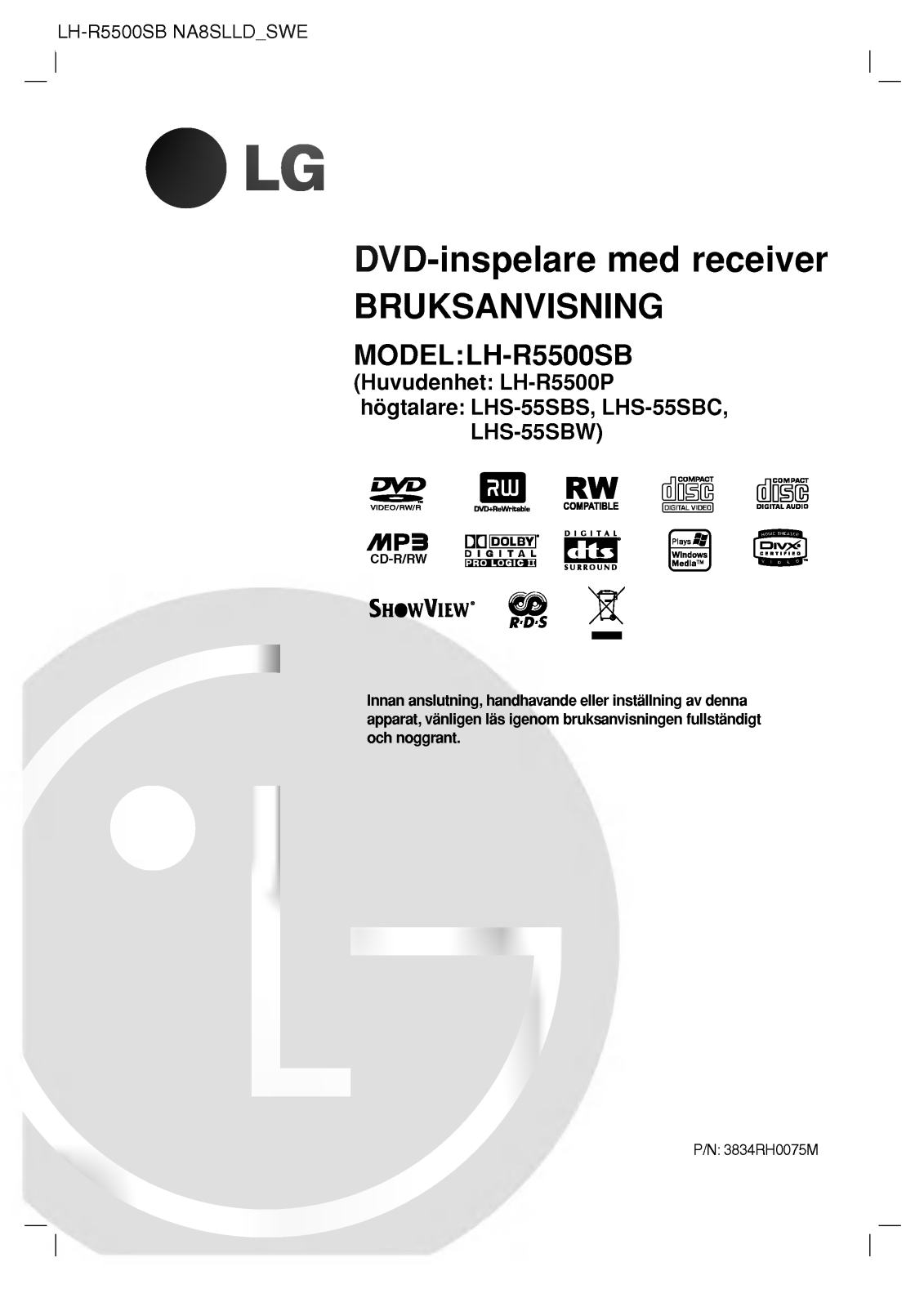 LG LH-R5500SB User manual