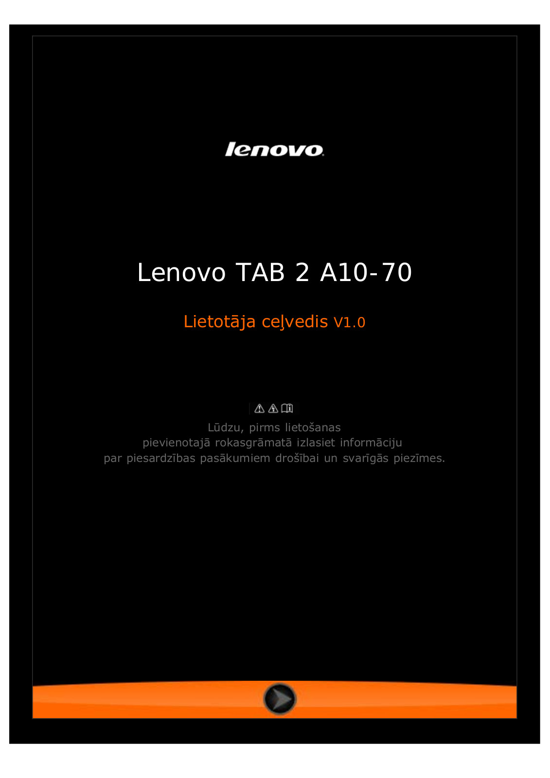 Lenovo TAB 2 A10-70 User Guide