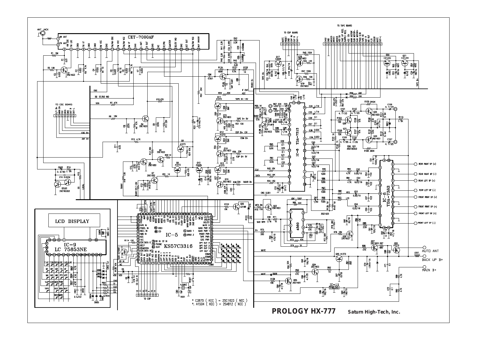 Prology HX-77 Schematic