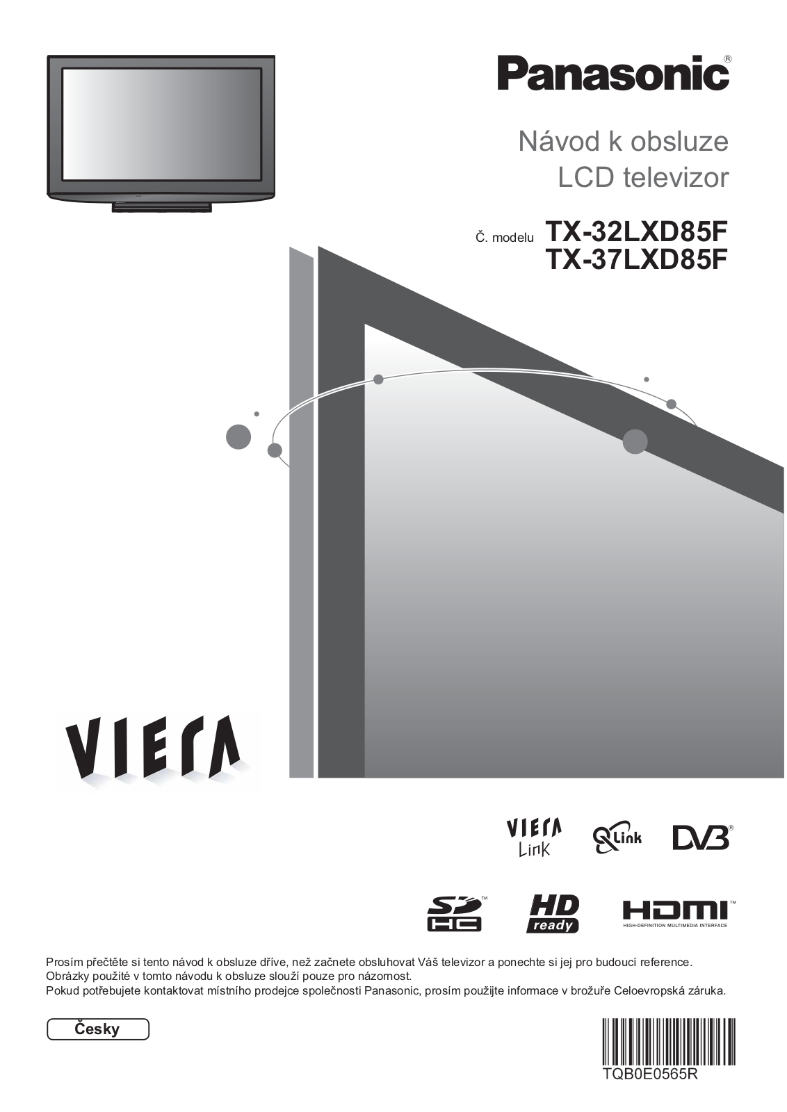 PANASONIC TX-32LXD85F, TX-37LXD85F User Manual