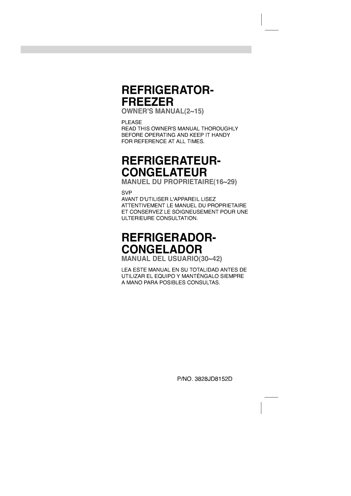 LG ER446GR-V User Manual