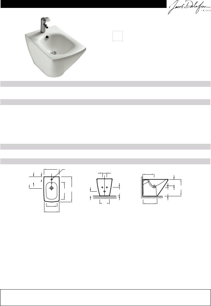 Jacob Delafon ESCALE E1293-00 Datasheet