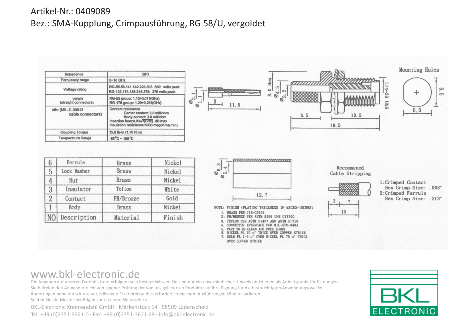 BKL BKL 0409089 Datasheet - ManualMachine.com