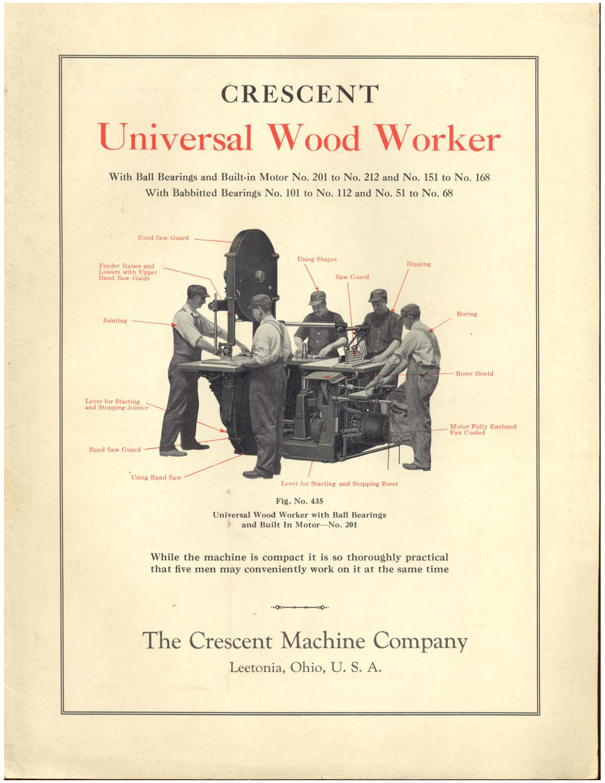 Crescent Machine 1934-Crescent Universal Woodworkers Universal Machines - ManualMachine.com