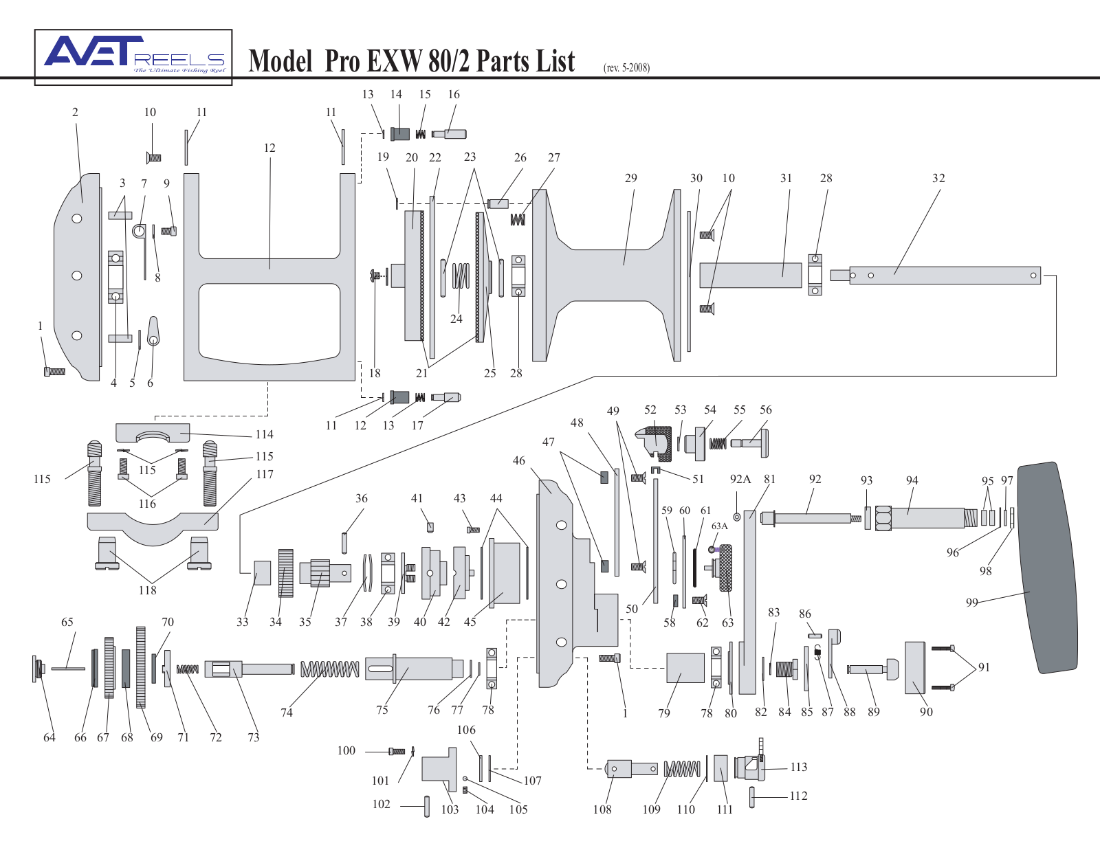 Avet Reels Pro EXW 80-2 User Manual