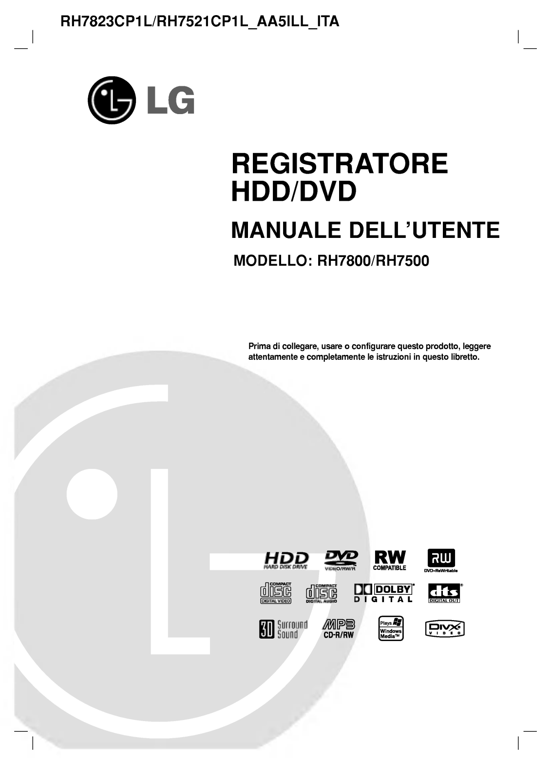 LG RH7521CP1L User Manual