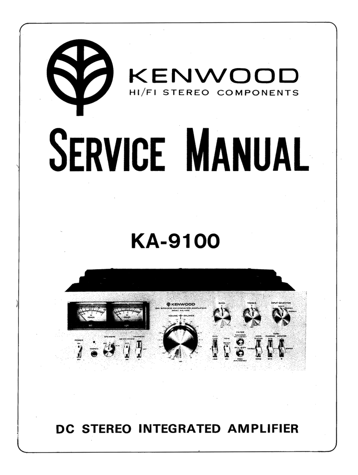 Kenwood KA-9100 Service manual