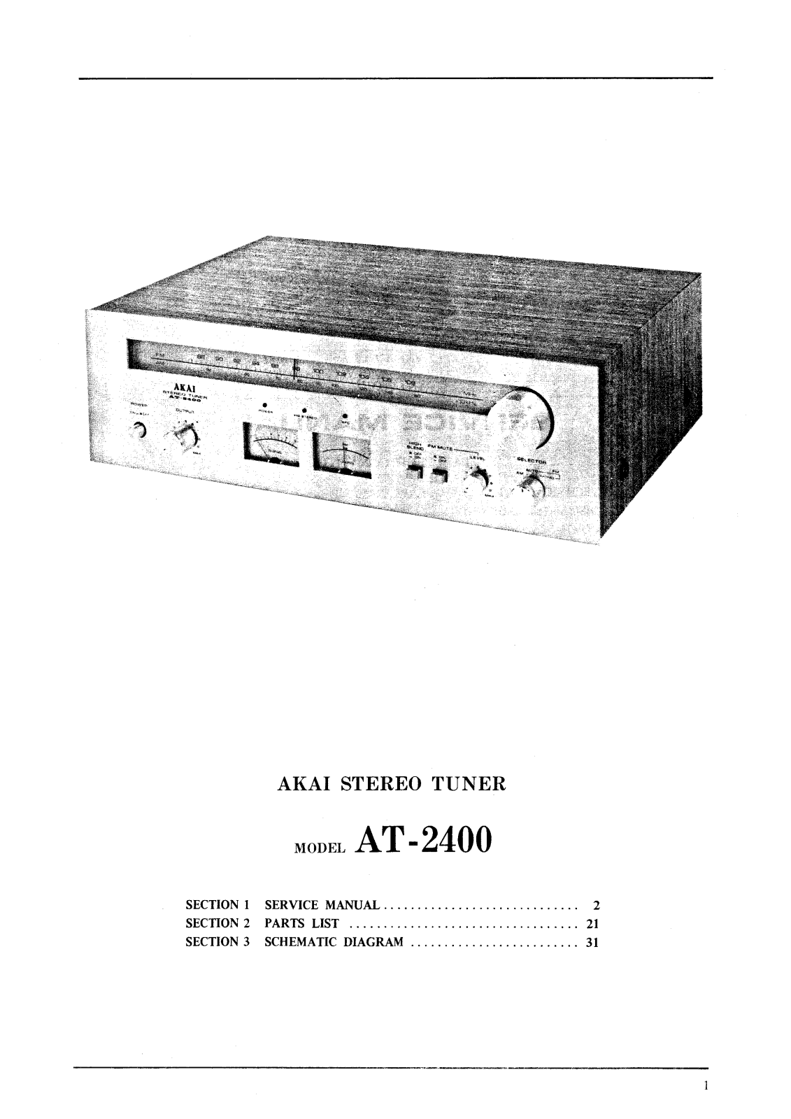 Akai AT-2400 Service manual