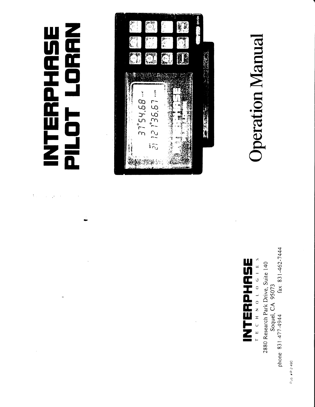 Interphase Pilot Loran Operation Manual - ManualMachine.com