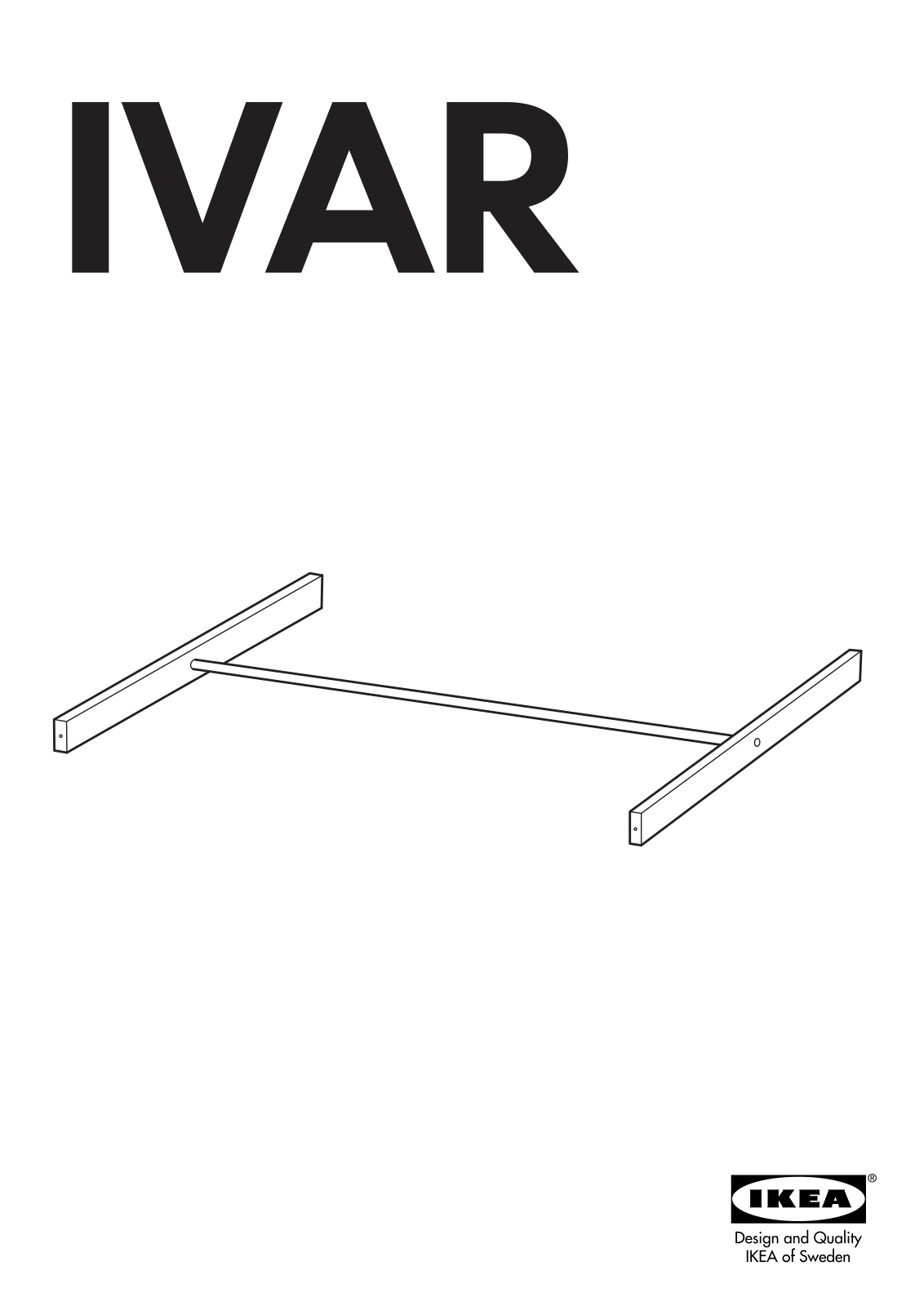 IKEA IVAR CLOTHES RAIL Assembly Instruction