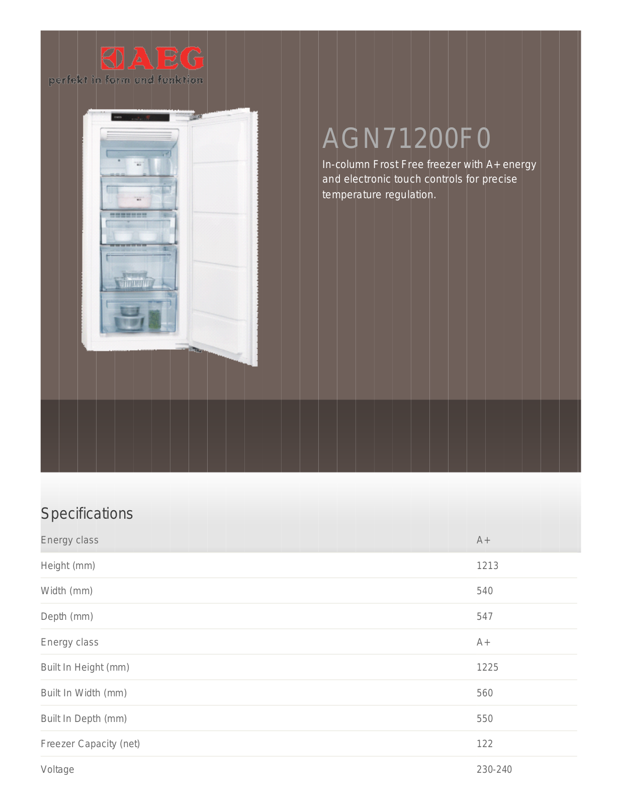 AEG AGN58210F0 User Manual