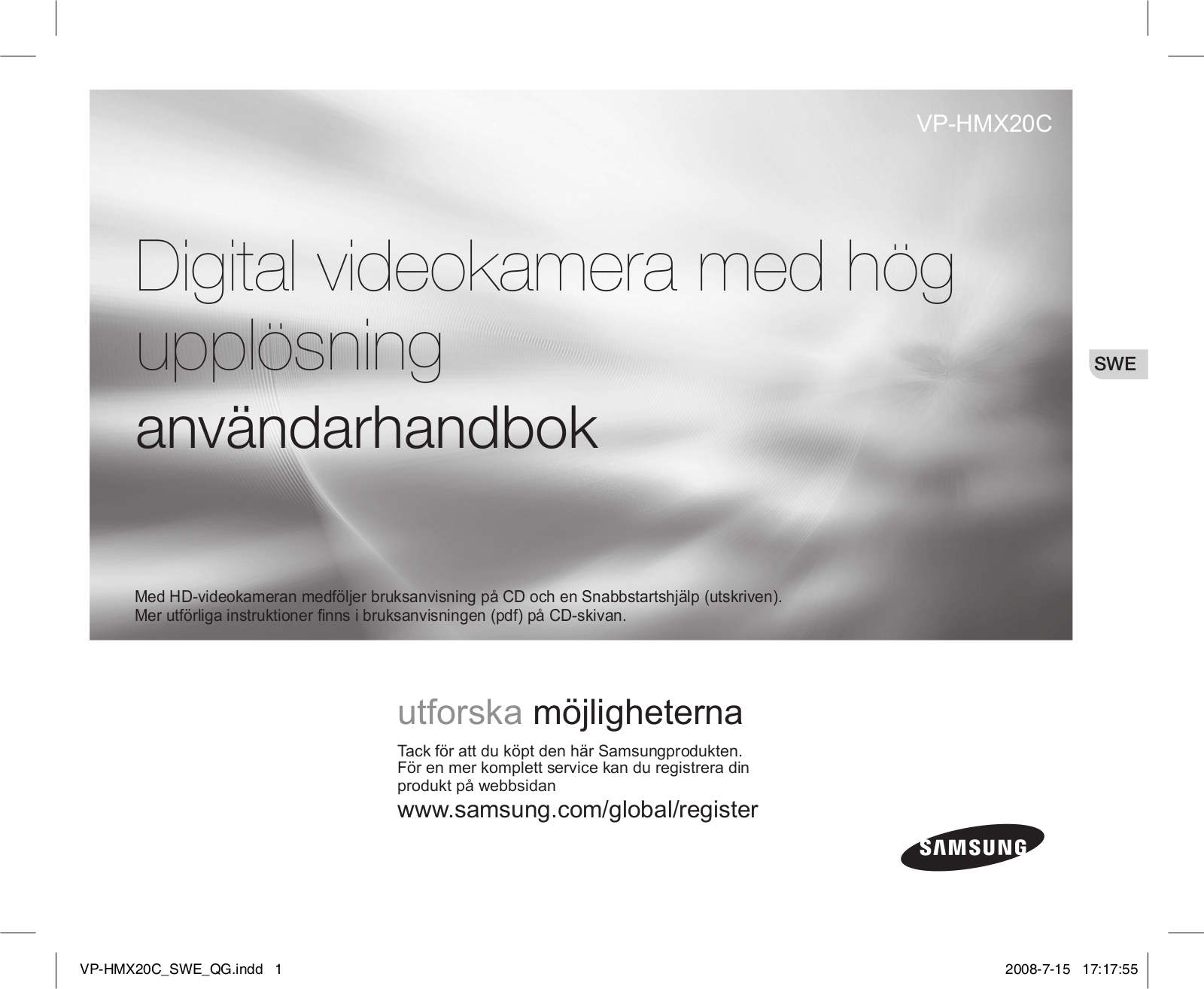 Samsung VP-HMX20C User Manual