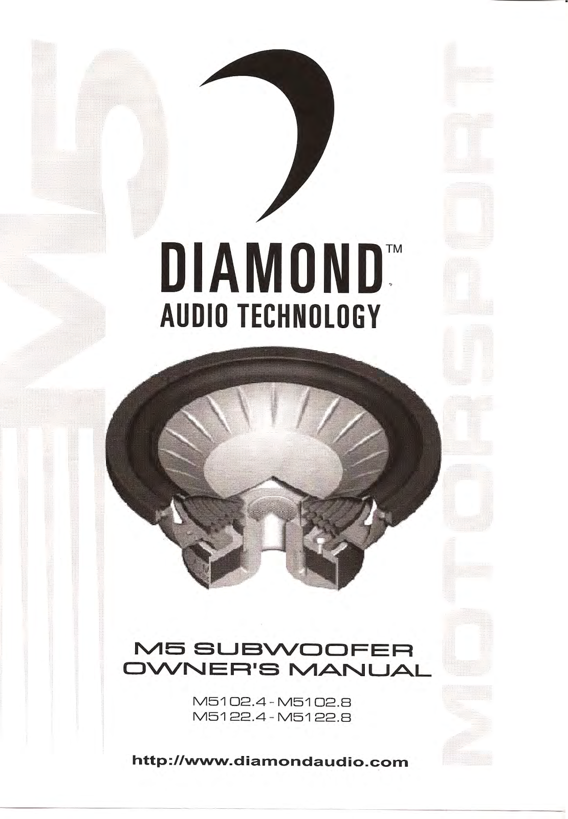 Diamond Audio Technology M5122.4, M5122.8, M5102.4, M5102.8 User Manual