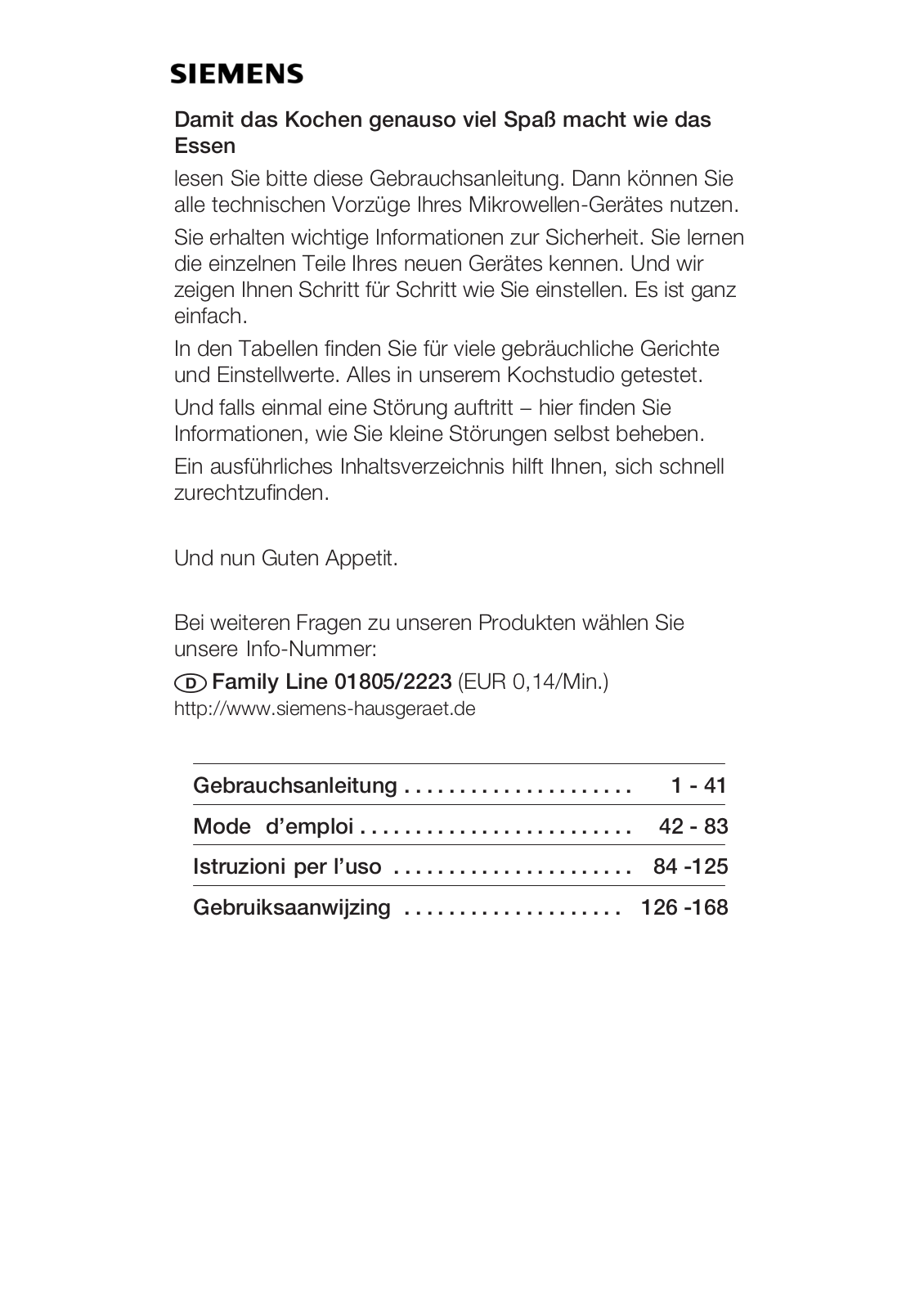 Siemens HF15G241, HF15G541 User Manual