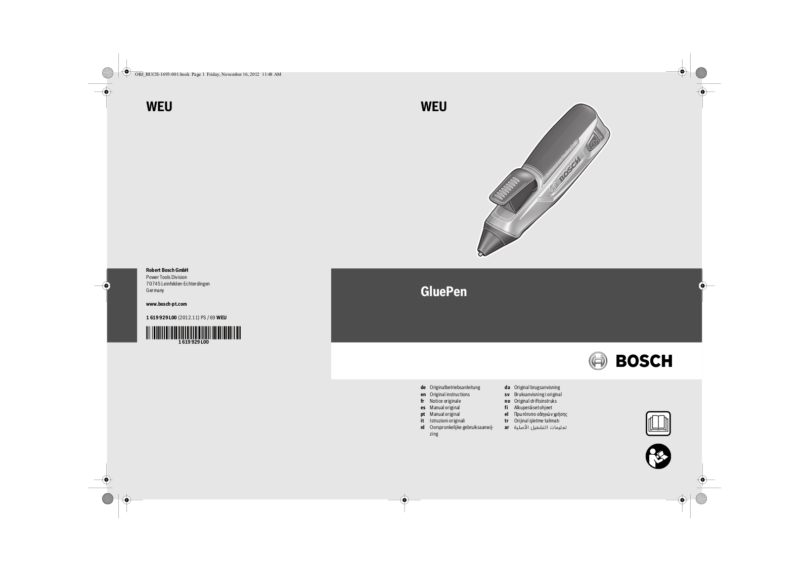 Bosch GluePen User Manual