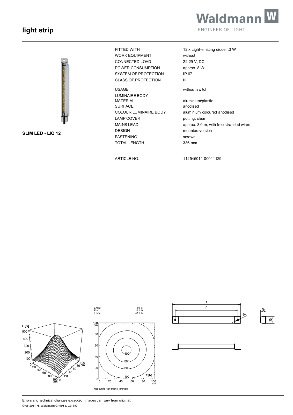 Waldmann 112545011-00011129 Information guide