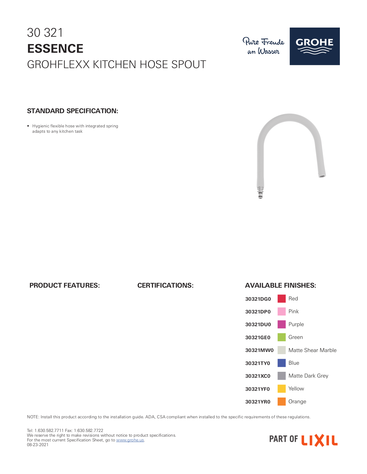GROHE GRH5492 Specifications - ManualMachine.com