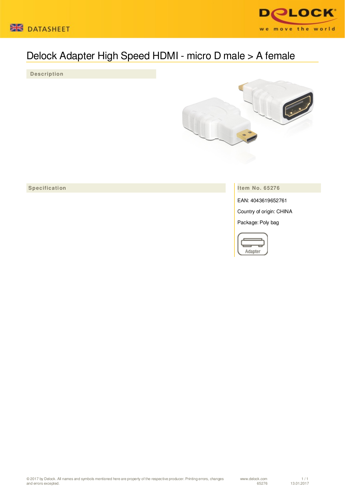 DeLOCK HDMI Typ C Mini,HDMI DVI-D Kabel 3m User Manual