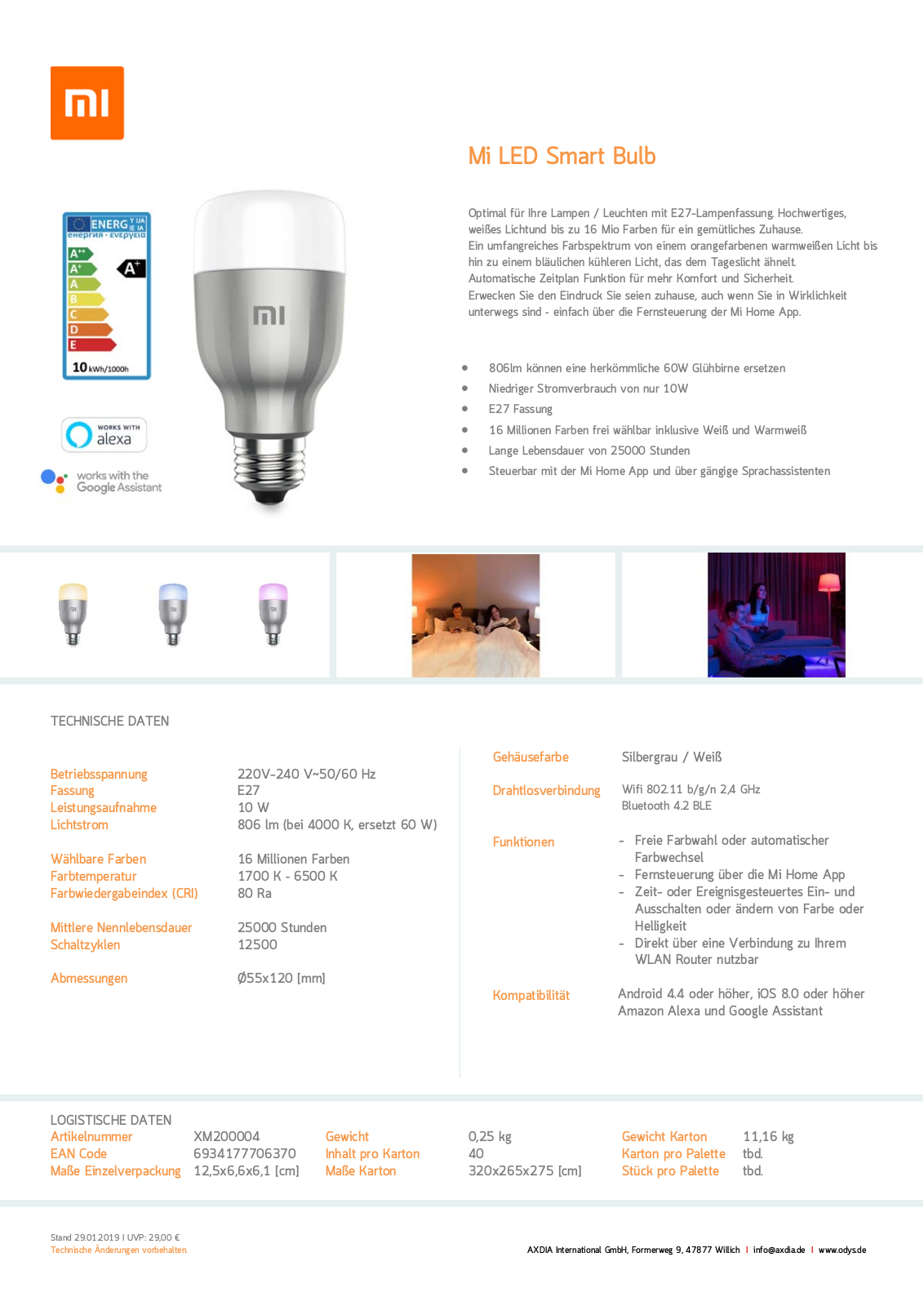 Xiaomi Mi LED Smart Bulb E27 User Manual