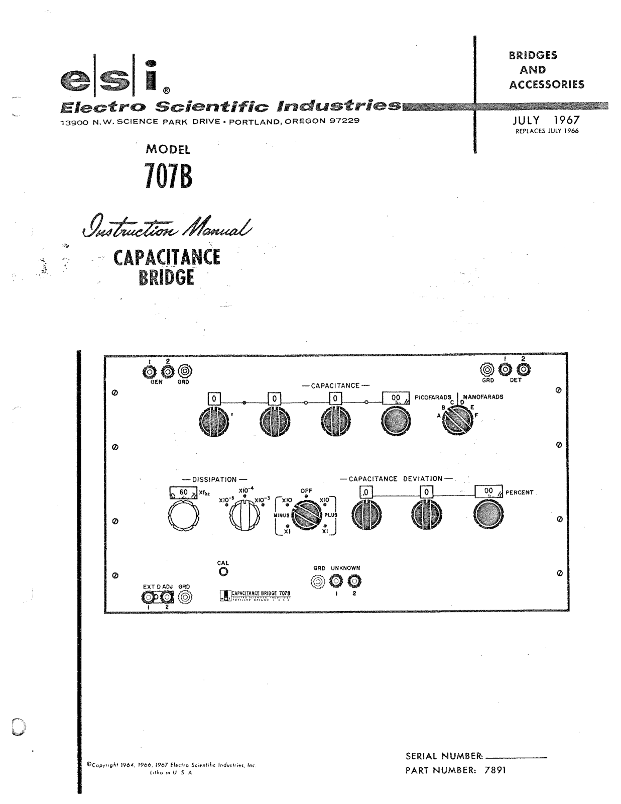 ESI 707B User Manual