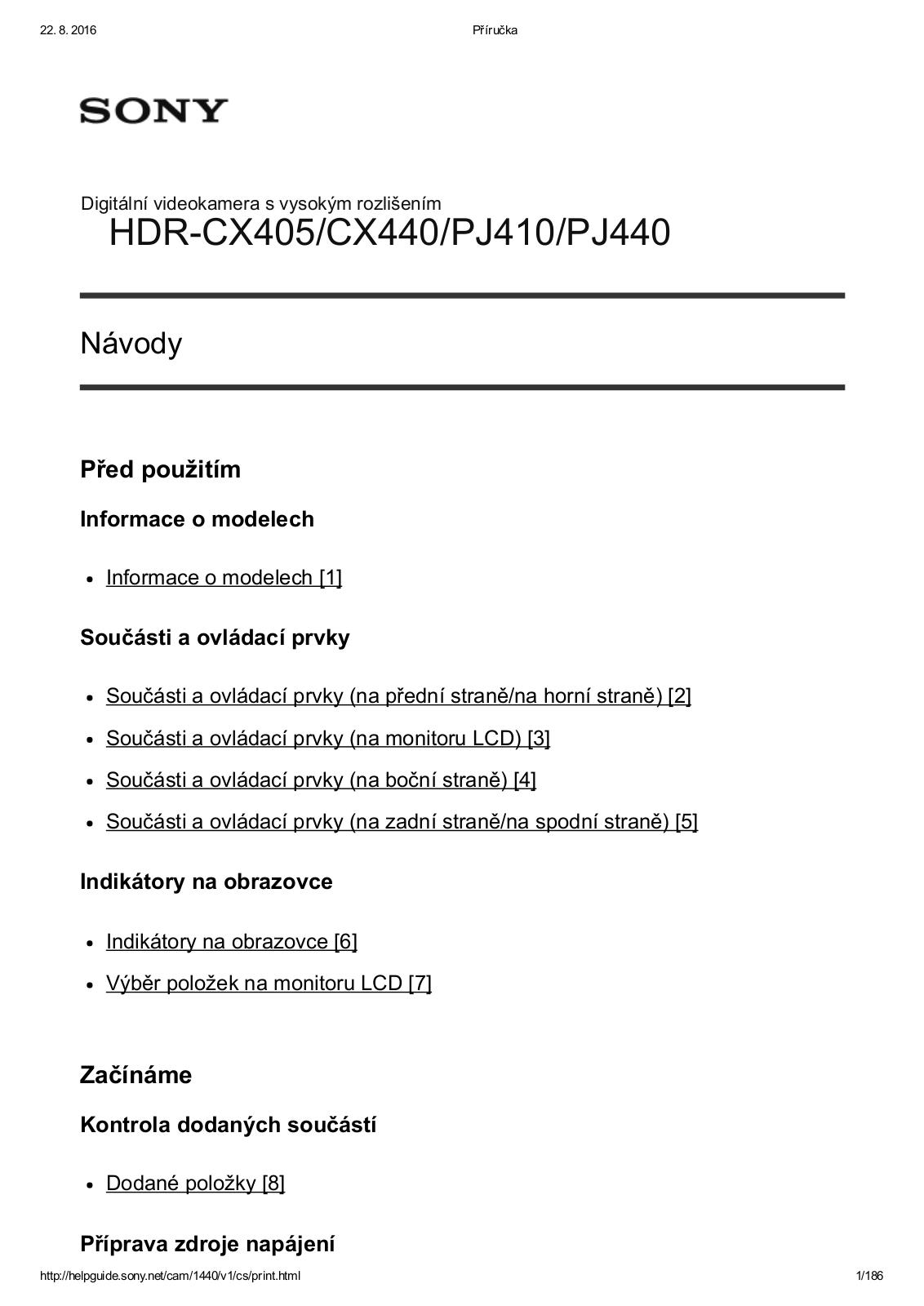 Sony HDR-CX405B User Manual