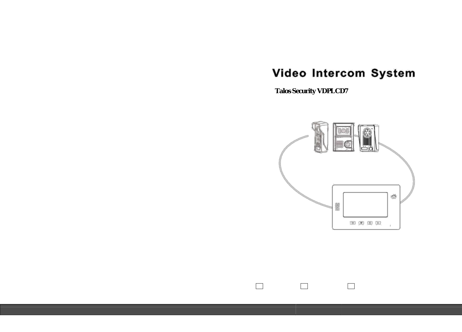 Talos Security VDPLCD7 User Manual