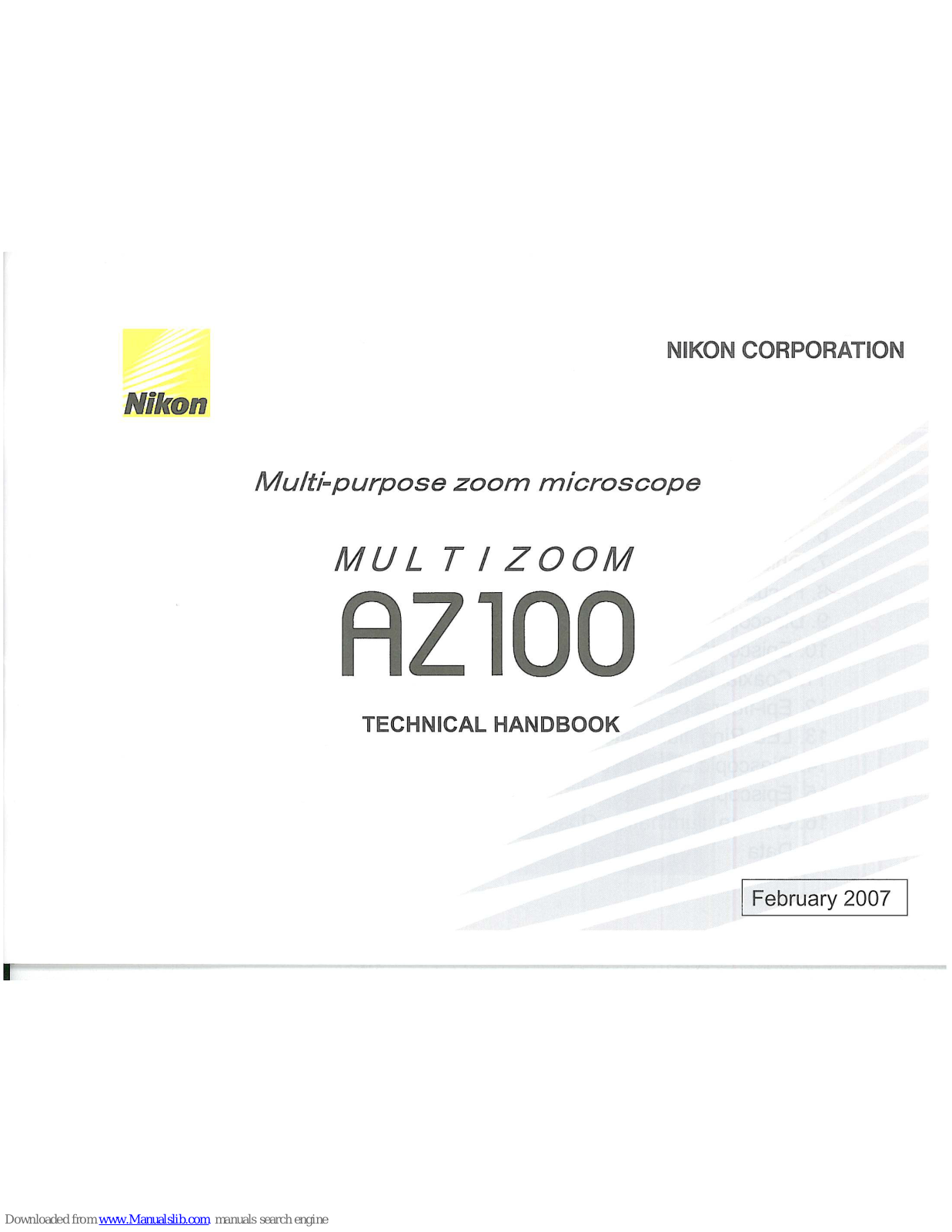 Nikon Multizoom AZ100 Technical Handbook - ManualMachine.com