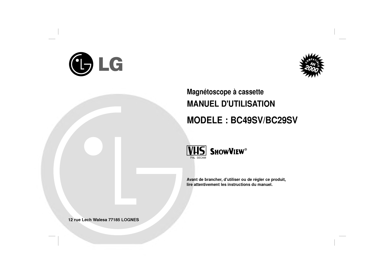 LG BC29SV, BC49SV User Manual